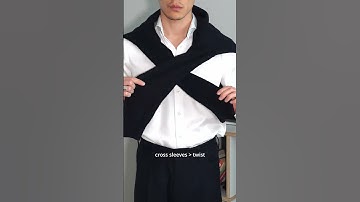 How to tie a sweater perfectly 🤝 #clothinghacks