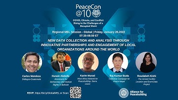 PeaceCon@10: Data collection and analysis through innovative partnerships with local orgs
