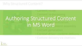 Authoring Structured Content in MS Word