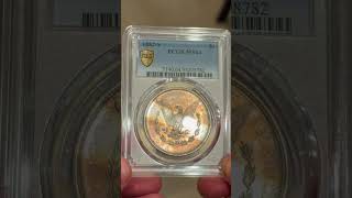 1882 S PCGS MS64 Tab Toned Morgan Dollar! #reels #coin #viralvideo #pcgs #numismatica #toned #silver