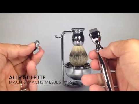 Mühle Classic Scheerset Verchroomd 4 delig Mach3