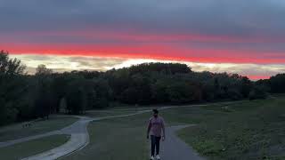 Sun Is Shining Over Horizon At Sunset Or Sunrise. Evening সরযসত অথব সরযদযর সময