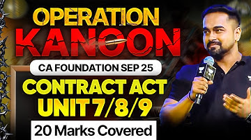 Contract Act - Unit 7/8/9 | Business Laws CA Foundation Sep