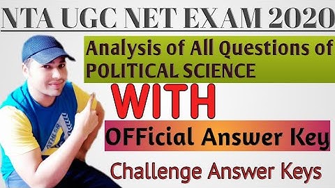 Exam Paper Analysis of NTA NET Political Science 9 October 2020 with Official Answer Key