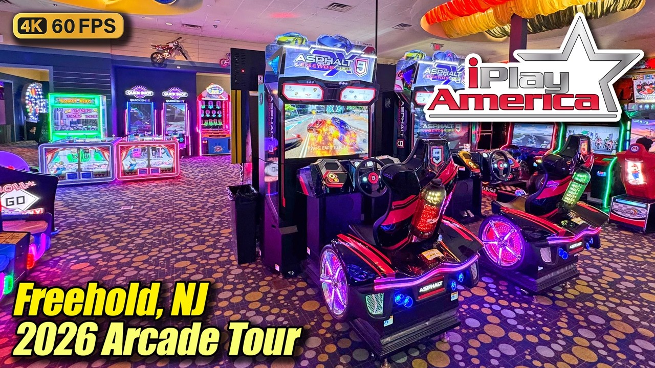 iPlay America (Freehold NJ), February 2026 arcade tour, new 4K full walkthrough