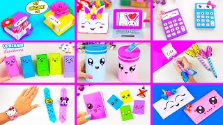 10 простых поделок из бумаги своими руками | Diy kawaii необычная канцелярия | не оригами