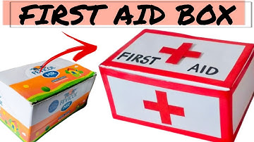 How to make First Aid Box for School Project ⛑️ | DIY First Aid Box | First Aid kit making at home