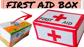 How To Make First Aid Box For School Project Diy First Aid Box First Aid Kit Making At Home