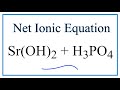 Net Ionic Equations and Weak Acids