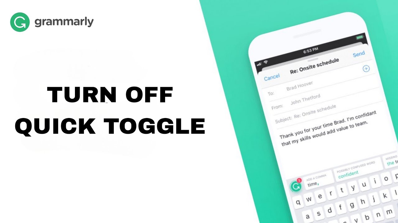Quick Toggle How To Turn Off Quick Toggle On Grammarly App - YouTube