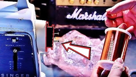 DIY Pickup Winder from Sewing Machine (Build + Demo!)