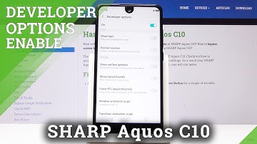 How to Enter Developer Settings in SHARP C10 - Access Developer Mode