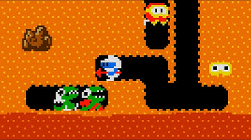 Dig Dug (Arcade) original video game | 25-round session for 1 Player 💨👾🕹️