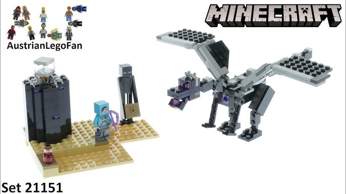 LEGO Minecraft The End Arena, Ender Dragon Battle Set 21242, Multiplayer  Set Includes Mobs, Shulker and Enderman, Minecraft Gift and Educational