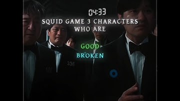 "Squid game 3" characters who are Good, Broken or Pure Evil | #edit #edits #squidgame #alightmotion