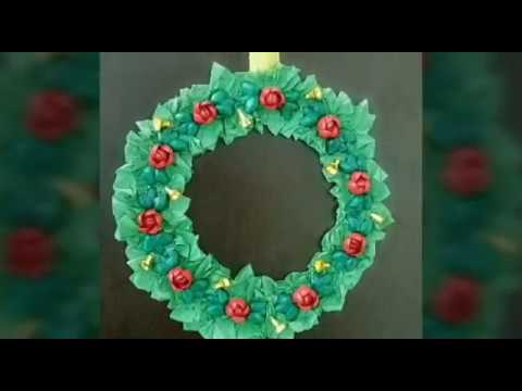 DIY Christmas wreath from Pistachio Shells