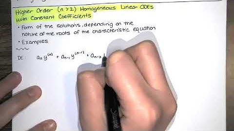 32. Higher Order Homogeneous Linear ODEs w/ Constant Coefficients, Examples - Differential Equations