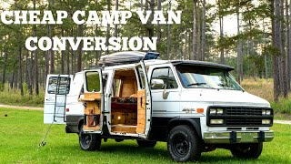 Cheap Camping Van Conversion | CHEVY G20 | DIY