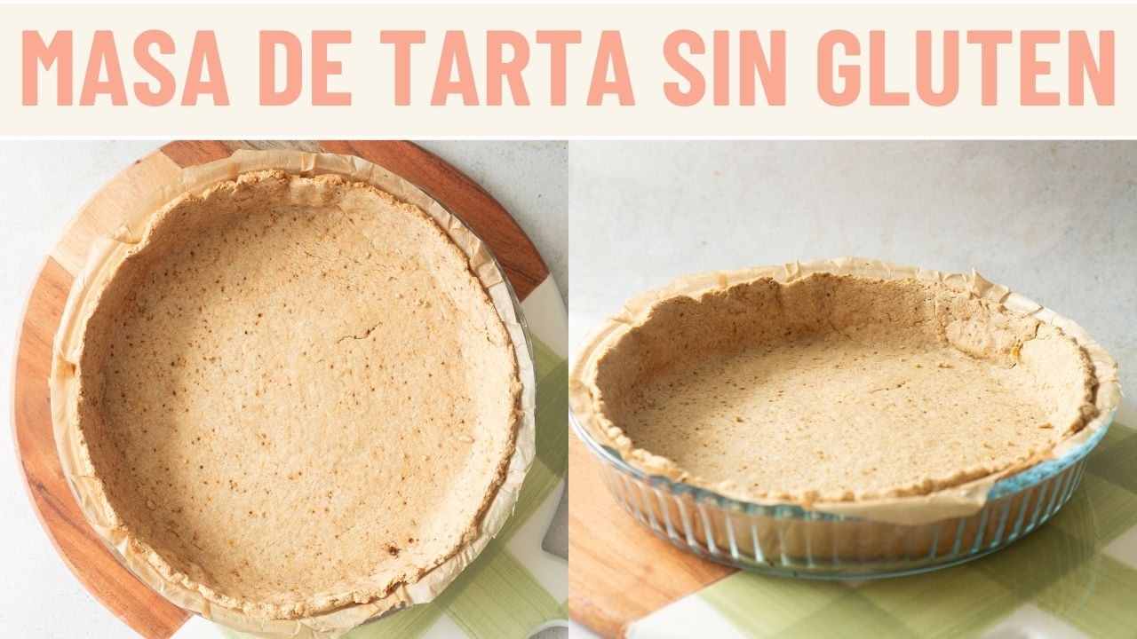 Masa de Tarta Sin Gluten Dulce -  Sin Aceite, Saludable, Vegana (Masa Quebrada)