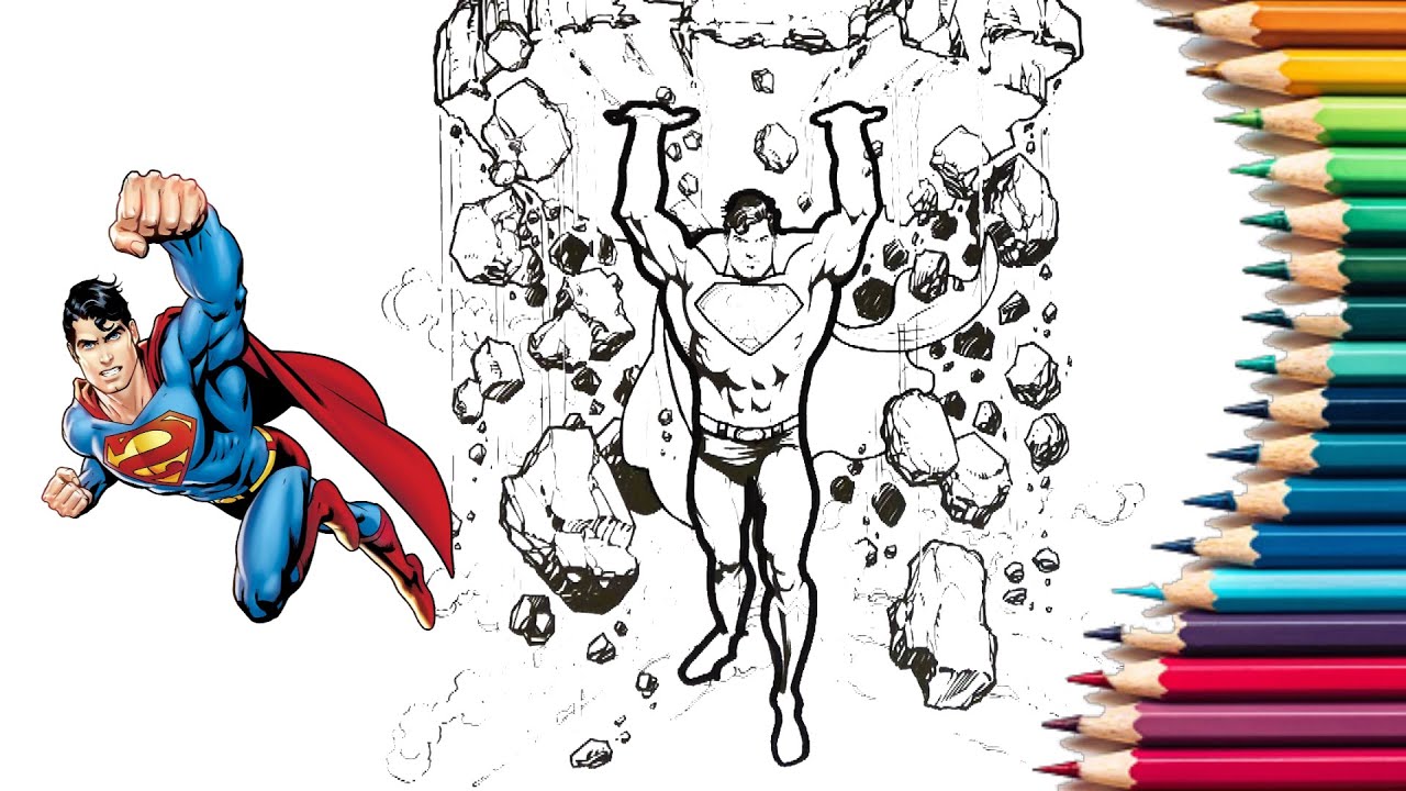 Superman Over the Earth Coloring: Unleash Your Inner Hero || Superman