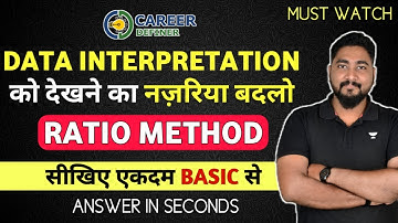 Data Interpretation बनाने का सबसे सही तरीका 🔥 Learn Ratio Method Basic to Advanced By Kaushik Sir