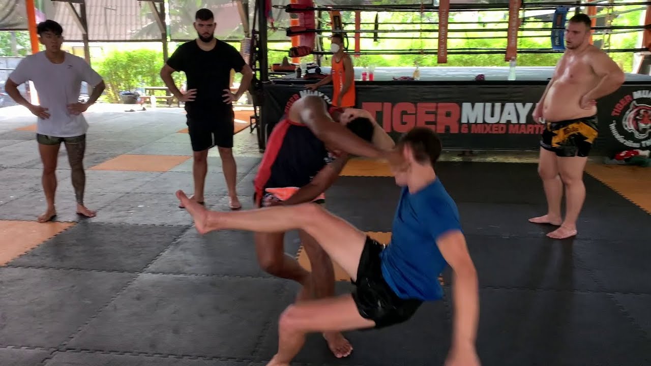Muay Thai Technique Clinch Counter Takedown YouTube