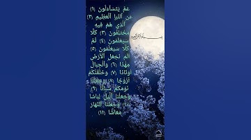 القرآن الكريم - سورة النبأ / تلاوة جميلة
