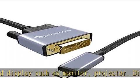 BlueRigger USB C to DVI Cable (6 Feet, 4K 30Hz, USB 3.1 Type C to DVI, Thunderbolt 3 to DVI) USB-C