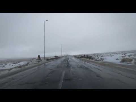 زمستان در مسیر تهران به اراک هوای طوفانی تا سلفچگان آفتابی در اراک