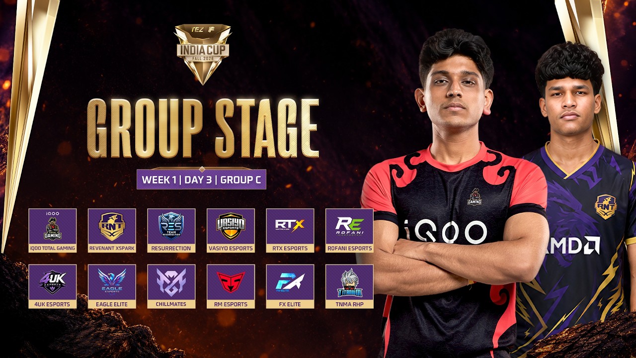 🔴 [HINDI] TEZ FFMIC 2026 Fall | GROUP STAGE - WEEK 1 | DAY 3 | GROUP C