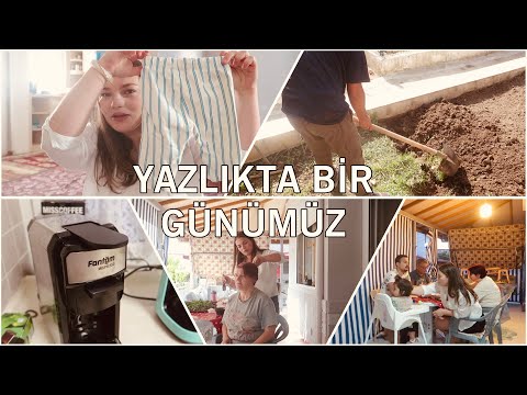 YAZLIKTAKİ BAHÇEMİZİ DÜZENLİYORUZ🪴Annemin saçını boyadım, yeni kahve makinemiz, anneler günü hediyem