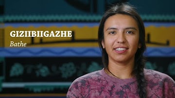 Giziibiigazhe = S/he bathes (Ojibwe Word of the Day)