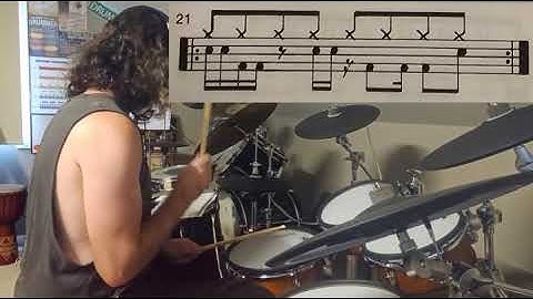 Tutorial series 4: 8th note with 16th note bass/snare drum grooves. Video: dotted note groove 21