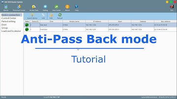 Access Control Tutorial - Anti-Pass Back mode