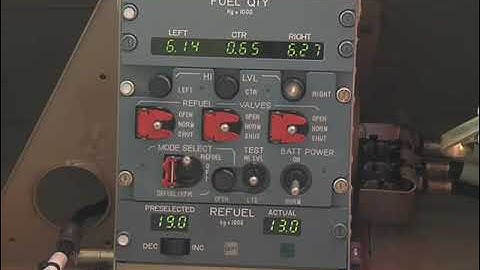 Re-Fueling Procedure on RH Fuselage Control Panel