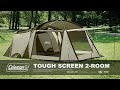 Coleman TOUGH SCREEN 2-ROOM/綠橄欖 (4-5人帳篷) CM-33800.一房一廳帳 客廳帳家庭帳 露營子母帳 四季透氣帳篷 別墅帳篷 product youtube thumbnail