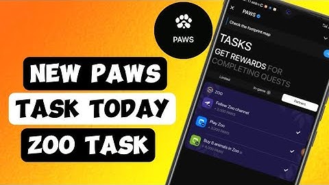 Paws Mystery Task Today | Paws Today Task | Paws Zoo Airdrop Task Today | Paws Mystery Quest Task