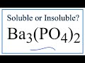 Solubility of Phosphates and Barium