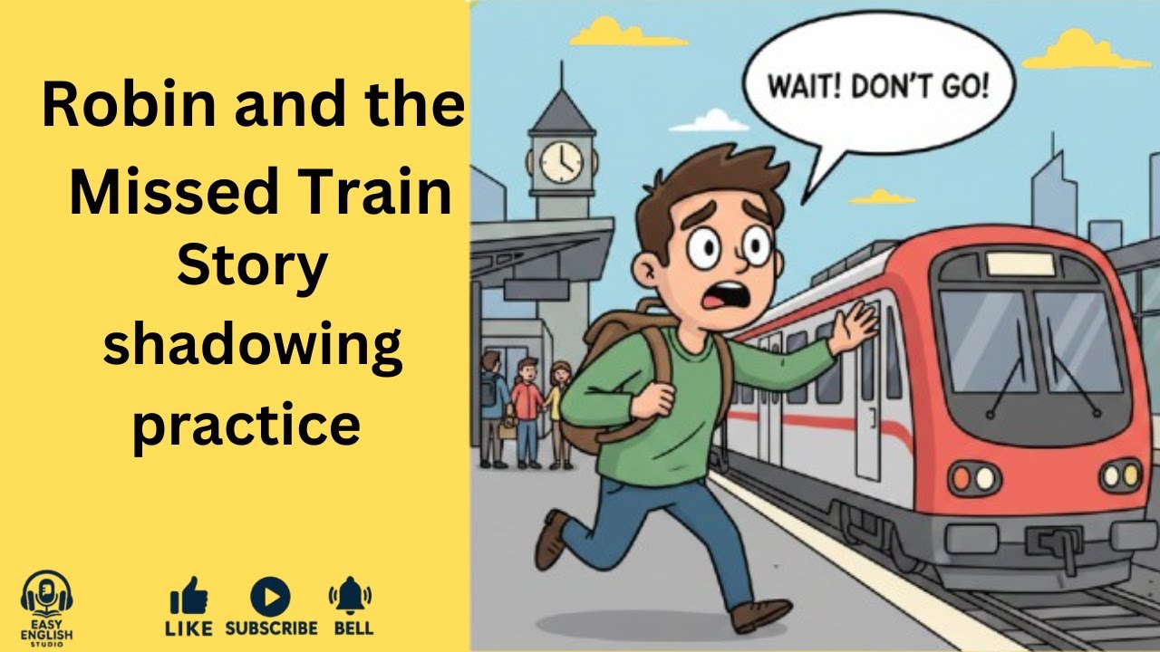 English Podcast Story for Speaking Practice | Robin and the Missed Train