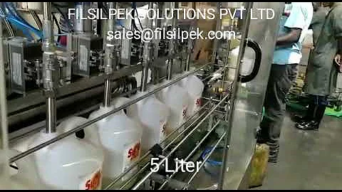 Automatic #Edible Oil Filling Machine for 2.5L & 5 L, #oilfillingmachine - Filsilpek - 919054294961