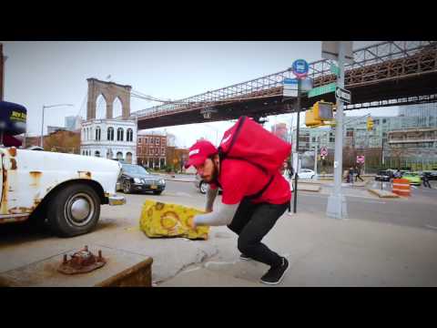 Grubhub's Delivery X: Delivery Without Limits athletes defy gravity to make deliveries.
