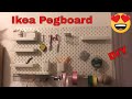 How to  diy mounting of an ikea pegboard  wall mounting  setting up  tutorial