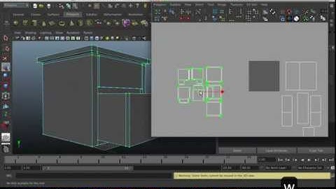 MAYA 3D ModellingTutorial -  Creating a UV on a Bedside cabinet Part 2