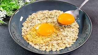 1 cup of oatmeal! Better than pizza!  Healthy recipe! Creative recipe oatmeal and eggs