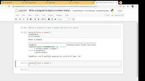 Write a program to input a number and print its square ( Python )