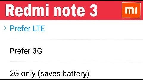 Redmi Note 3 | 4G Internet Speed Settings | Increase Internet Speed | Select Preferred Network Type