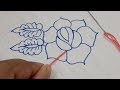 Hand embroidery Buttonhole Rose Flower Design Stitching Tutorial