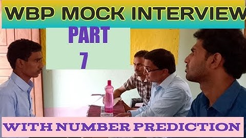 wbp mock interview/westbengal police/wbp interview/constable