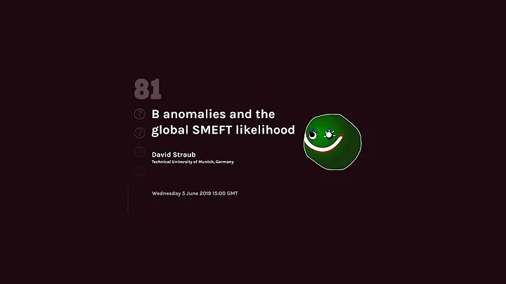 David Straub: B anomalies and the global SMEFT lik...