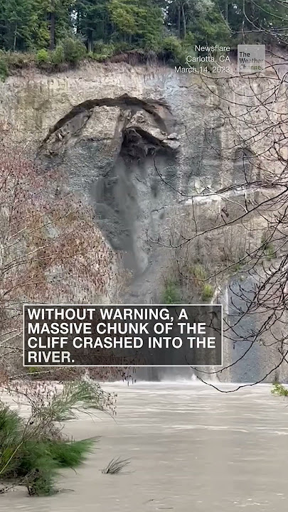 California cliff collapses, and then the video gets even wilder | #shorts #newvideo #subscribe